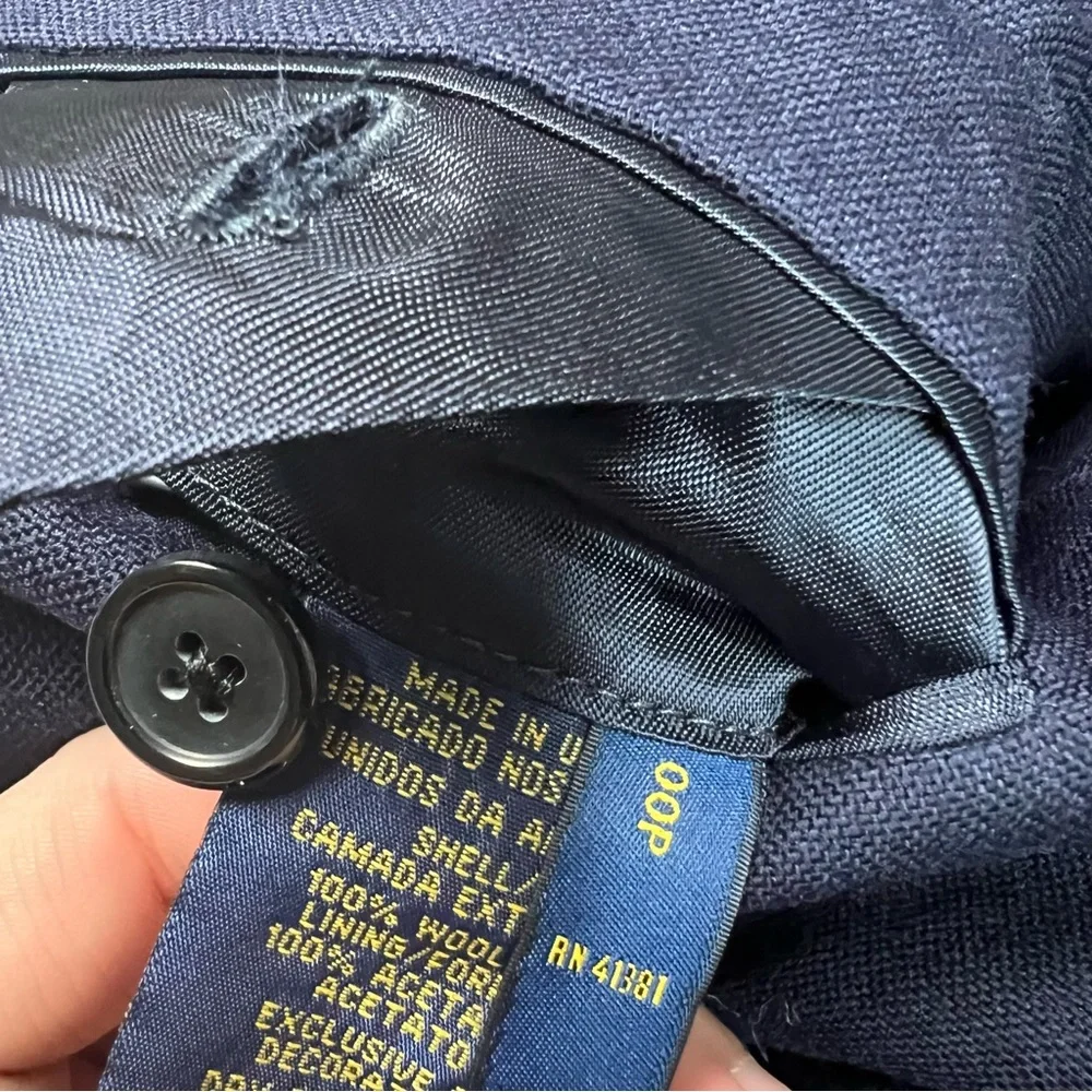 Polo Ralph Lauren Blazer Womens 00P Navy Blue Team USA 2016 Paralympics Wool NWT - Picture 11 of 13